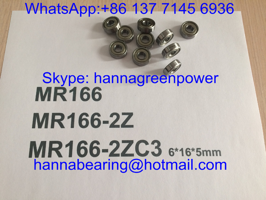 MR166ZZ-/MR166-2ZC3/MR166Z-Rillenkugellager mit Metallschildern, 6*16*5mm