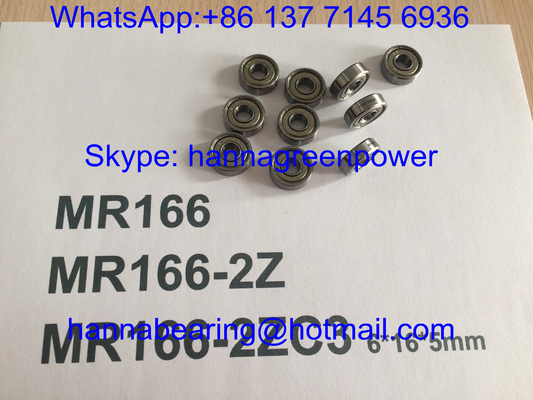 MR166ZZ-/MR166-2ZC3/MR166Z-Rillenkugellager mit Metallschildern, 6*16*5mm