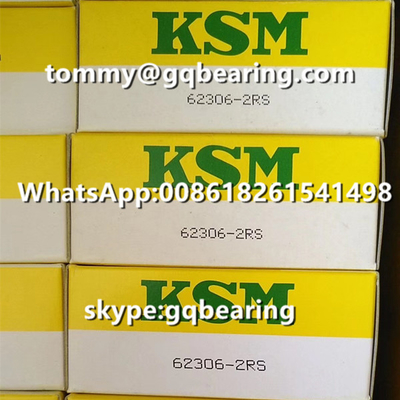 Gummi Japan-Ursprungs-KSM 62306-2RS versiegelte Rillenkugellager 30 x 72 x 27 Millimeter