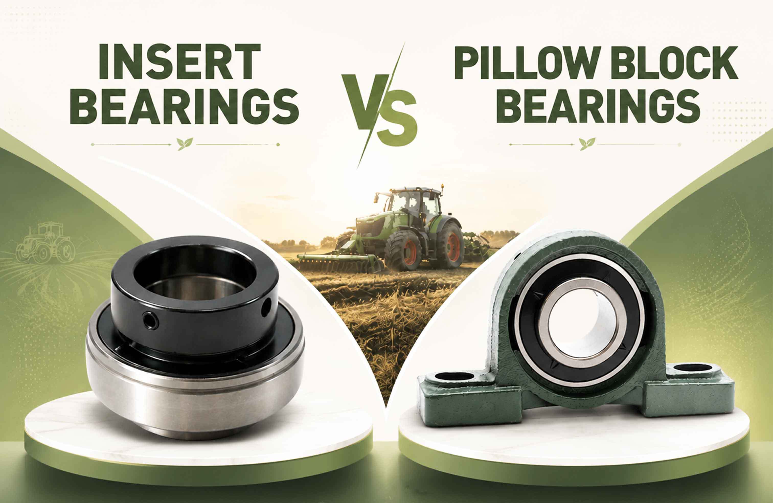 Neueste Unternehmensblogs über Insert Bearings vs Pillow Block Bearings: Complete Guide for Agricultural Machinery