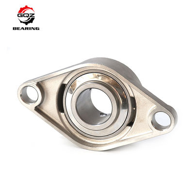 kaufen SSUCFL202 Edelstahl-Flansch-Stehlager, 15 mm, mit Flansch montiertes Kugellager mit zwei Bolzen für Lebensmittelmaschinen Online-Herstellung