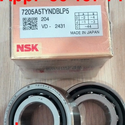 7205A5TYNDBLP5 Doppelreihe Superpräzisionslager Winkelkontaktlager 25x52x30mm