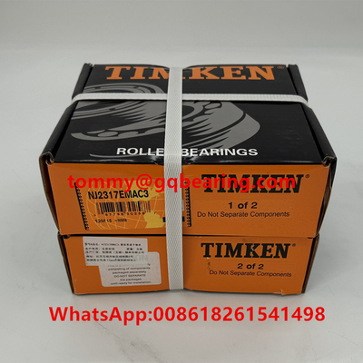TIMKEN Messingkäfig Einreihe zylindrische Walzlager NJ2317EMAC3