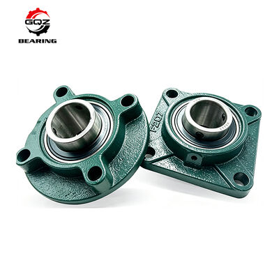 GQZ UFL004 Two Bolt Oval Flange Bearing Unit 20mm Bore Set Screw Lock Self-Aligning Insert Bearing Assembly
