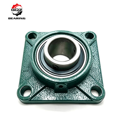 UEF205 2S Square 4-Bolt Flange Bearing Unit, Double 2S Reinforced Rubber Dustproof Seals
