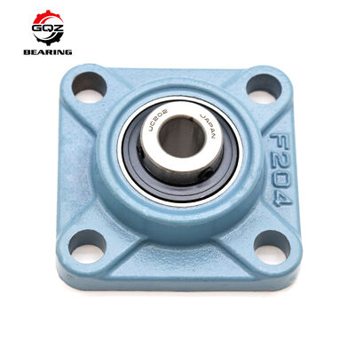LSF209 2F Square 4-Bolt Flange Bearing Unit, Double Set Screws, Double 2F Flinger-Rubber Anti-Mud Seals